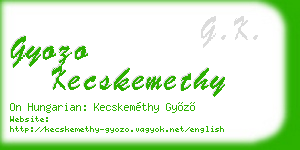 gyozo kecskemethy business card