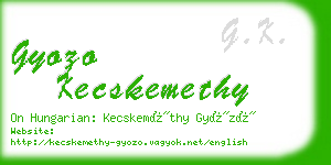 gyozo kecskemethy business card